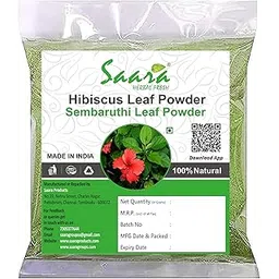 Saara HERBAL FRESH Hibiscus Leaf Powder, 100g, Sembaruthi Leaves, Dasanamu, Jasud, Gudhal, Chembarathi, Dasavala Leaf Powder, 100g-picture-17