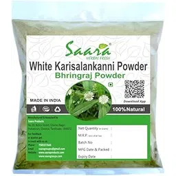 Saara HERBAL FRESH White Karisalankanni Powder, 100g, Bhringraj, Eclipta Prostrata, Gunta Kalagaraku, Kesaraja, Bhangra, For Hair care (pack of 1 X 100g)-picture-18