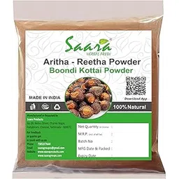 Saara HERBAL FRESH Soapnut Powder,200g, Boondi Kottai, Kumkudukaya, Organic Reetha, Aritha Powder, For Hair & Face, (pack of 2 x 100g)-picture-11