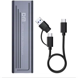 SAAVESSD ENCLOSURE DM M.2 NVMe SSD Enclosure, USB 3.0 External Case with USB and Type-C Cable, Grey 4 inch EXTERNAL SSD ENCLOSURE-picture-42