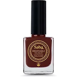 Saba Breathable Nail Polish 12 ml (Mahogany Red) High Glossy Shine Finish, No Toxin, Long lasting Polish, Water Permeable, Quick Dry-picture-10
