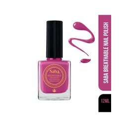 Saba Breathable Nail Paint-12ml- MULBERRY PINK-picture-12