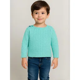 Sabinagarments Boys Self Design Crochet Sweater-picture-39