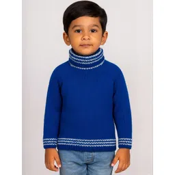 Sabinagarments Kids Blue High Neck Sweater-picture-15