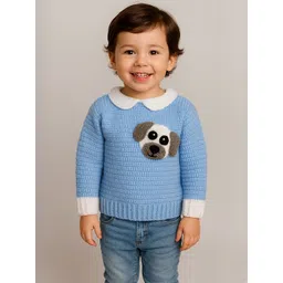 Sabinagarments Kids Blue Knitted Sweater-picture-12