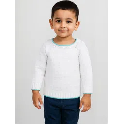 Sabinagarments Kids Unisex White Wool Sweater-picture-42