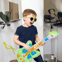 sabirat Butterfly Guitar Toy, Musical Sound Light, Drum Music, 3 Music Converter-picture-42