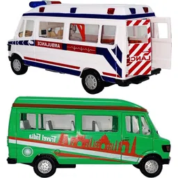 sabirat Travel India Bus & Ambulance Combo For Kids Pull Back Action Toys-picture-14