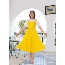 sadhnazon Women Yellow Dungaree-picture-43