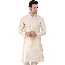 sadree Men's Silk Plain Kurta Only-picture-54