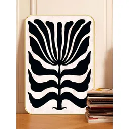 SAF Beige & Black Floral Printed Wooden Wall Art-picture-13