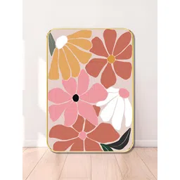 SAF Beige & Pink Abstract Floral Design Aesthetic Wooden Wall Art-picture-20