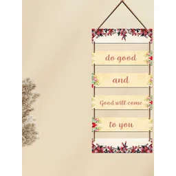 SAF Beige Printed Motivational Quotes Wooden Wall Hanging-picture-16