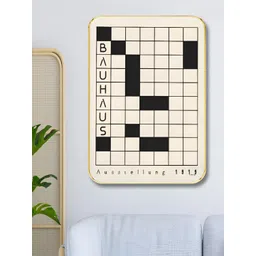 SAF Black & Off White BAUHAUS Wooden Wall Art-picture-11