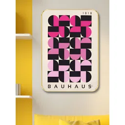 SAF Black & Pink BAUHAUS Wooden Wall Art-picture-36