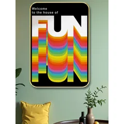 SAF Black & White Fun Wooden Painting Wall Art-picture-19