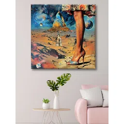 SAF Blue & Brown 1 Piece Canvas Abstract Wall Paintings-picture-22