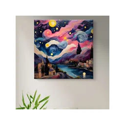 SAF Blue & Pink 1 Piece Canvas Abstract Wall Paintings-picture-28