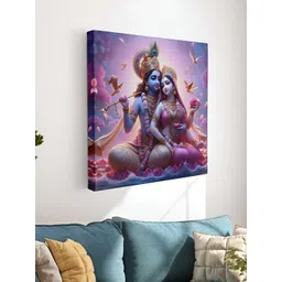 SAF Blue & Pink 1 Piece Canvas Religious Wall Paintings-picture-29