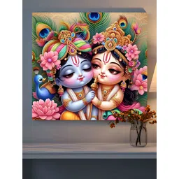 SAF Blue & Pink 1 Piece Wood Religious Wall Paintings-picture-19
