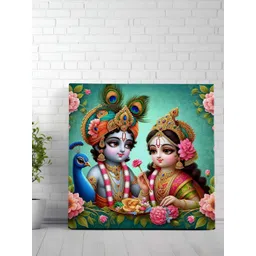 SAF Blue & Pink 1 Piece Wood Religious Wall Paintings-picture-14