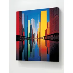 SAF Blue & Red 1 Piece Canvas Abstract Wall Paintings-picture-37