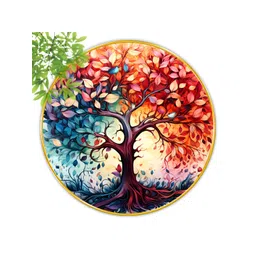 SAF Blue & Red 1 Piece Wood Floral and Botanical Wall Paintings-image-48