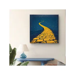 SAF Blue & Yellow 1 Piece Canvas Floral and Botanical Wall Paintings-picture-28