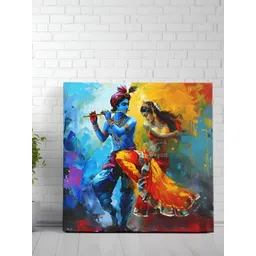 SAF Blue & Yellow 1 Piece Canvas Religious Wall Paintings-picture-21