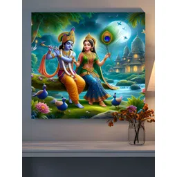 SAF Blue & Yellow 1 Piece Wood Religious Wall Paintings-picture-36