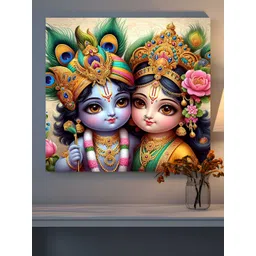 SAF Blue & Yellow 1 Piece Wood Religious Wall Paintings-picture-34