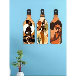 SAF Brown & Black 3 Pieces Printed Wall Decors-picture-14