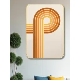 SAF Brown & Yellow Abstract Wooden Painting Wall Art-picture-25