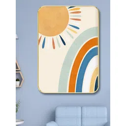 SAF Brown & Yellow Nature Wooden Painting Wall Art-picture-20