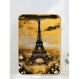 SAF Gold-Toned & Black Eiffel Tower Printed Wall Art-picture-12