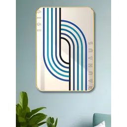 SAF Gold-Toned & Green Abstract Printed Wood Wall Art-picture-37