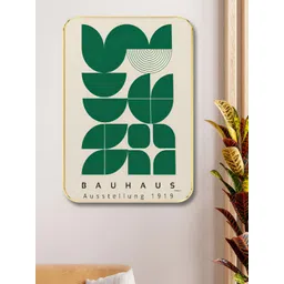 SAF Green & Beige Abstract Wood Wall Art-picture-12