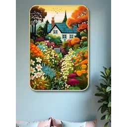 SAF Green & Yellow 1 Piece Wood Floral and Botanical Wall Art-picture-17