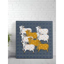 SAF Grey & White Birds And Animals Printed Canvas Wall Art-picture-42