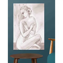 SAF Grey & White Boho Art Sparkle Coated Unframed Wall Art-picture-40