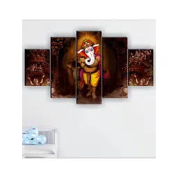 SAF Multicolored Set Of 5 Religious Wall Painting Wall Art-picture-25