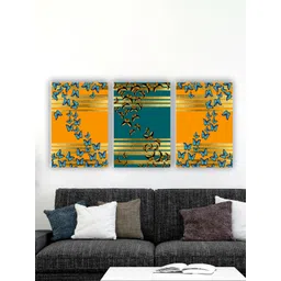 SAF Orange & Blue 3 Pieces Traditional Painting Wall Arts-picture-19