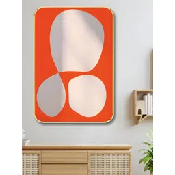 SAF Orange & Creme Abstract Printed Wood Wall Art-picture-18