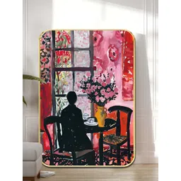SAF Pink & Black Wooden Modern Expressionist Wall Art-picture-36