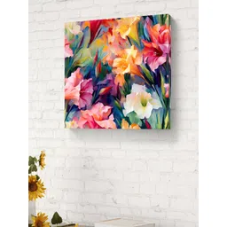 SAF Pink & Blue 1 Piece Canvas Floral and Botanical Wall Paintings-picture-36