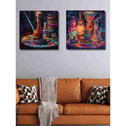 SAF Pink & Blue 2-Pieces Modern Art Printed Canvas Wall Art-picture-15
