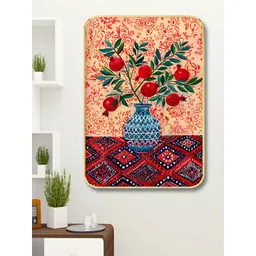 SAF Pink & Red Flower Pot Wooden Wall Art-picture-19