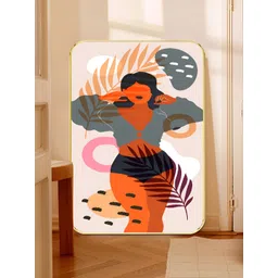 SAF Pink & White Woman Printed Wall Art-picture-20