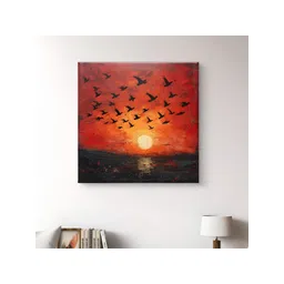 SAF Red & Black 1 Piece Canvas Floral and Botanical Wall Paintings-image-39