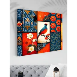 SAF Red & Blue 1 Piece Canvas Floral and Botanical Wall Paintings-image-36